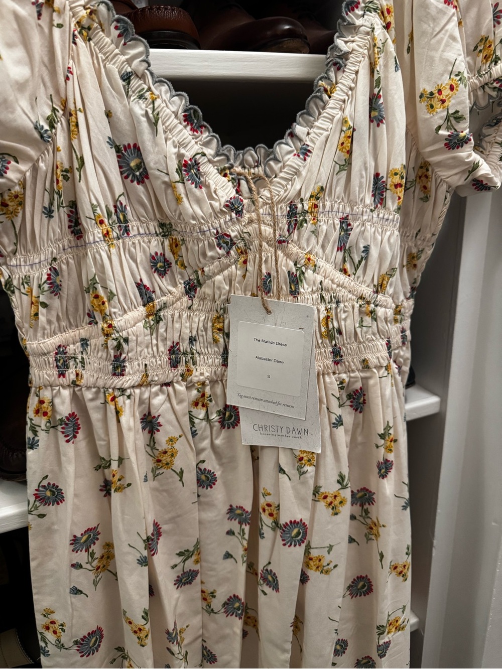 NWT Christy Dawn Matilde Dress Size Small Alabaster Daisy Pattern - Picture 5 of 6